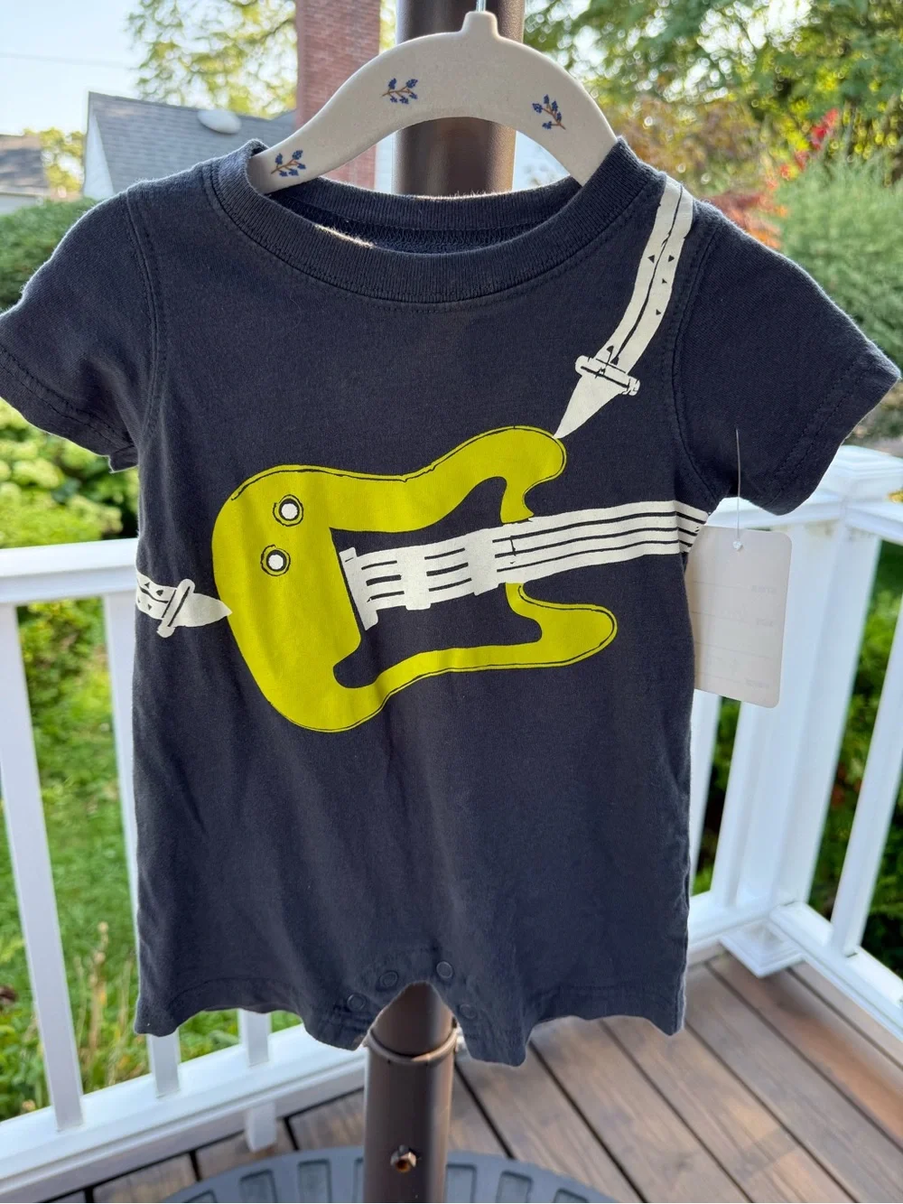 Carters guitar romper onesie 6m